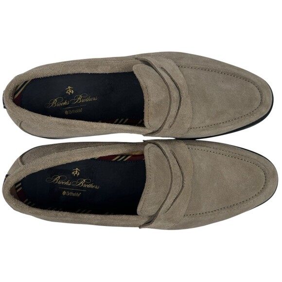 Brooks Brothers Mens Size 13 Penny Loafers Shoes Ortholite Suede Beige Glenrock main image 9